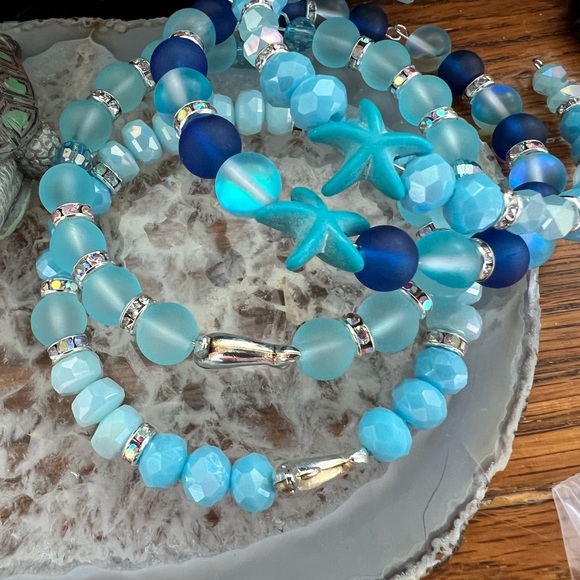 Hand Crafted Jewelry - Hand Crafted Cuff Bracelets Starfish & Dolphin